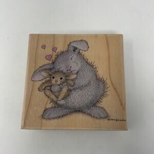 New! Rare/retired House-Mouse Love Bunny 2006 rubber stamp- never used